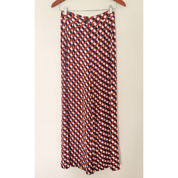 Corey Lynn Calter Flowy Pleated Pants Bold Print Wide Leg Rayon Trousers Sz XS - Picture 3 of 9